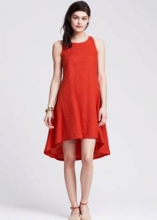 Червена рокля a-line