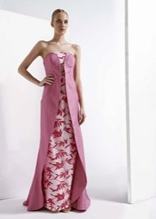Розова рокля без презрамки