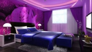 Тънкости при проектирането на спалня в лилави тонове