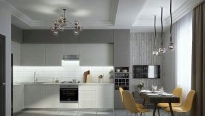 Бяло-сиви кухни: дизайн и примери за интериори