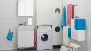 Шкафове за пералня в банята: видове, препоръки за избор