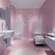 بلاط وردي للحمام: ميزات التصميم والاختيار وأمثلة جميلة