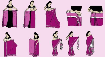 Как да носите сари